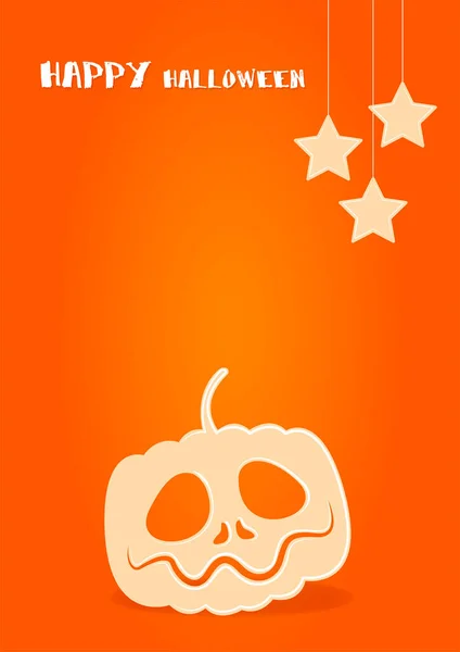 Bannière Orange Pour Halloween Citrouille Stylisée — Image vectorielle