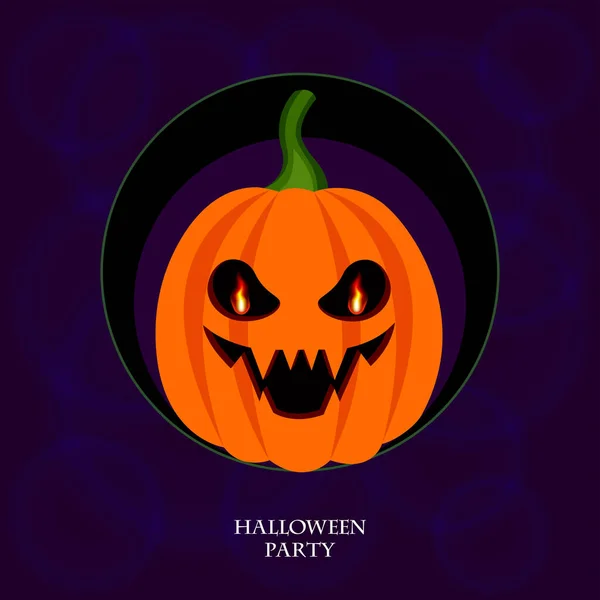 Halloween Tökfej Hirdetési Elrendezés — Stock Vector