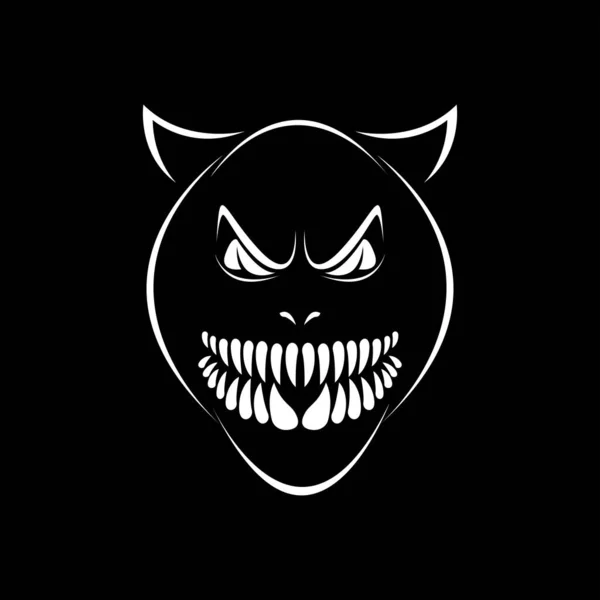 Chat Sauvage Stylisé Dessin Trait Pour Tatouage Panthère Halloween — Image vectorielle