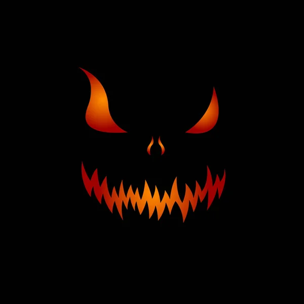 Scheletro Del Mostro Mostro Dentato Halloween — Vettoriale Stock