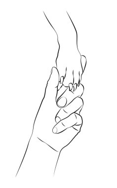 Yavru bir köpeğin el ve pençesinin vektör çizimi. 