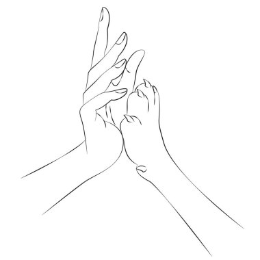 İnsan ve köpek arasındaki arkadaşlık. El pençe. Vektör. Dövme için kullanılabilir. 