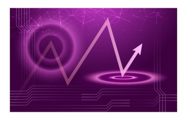 Çizelge yukarı ve aşağı oklarla mordur. Başarı grafiği