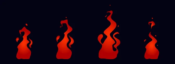 Пожежна Анімація Спрайтів Анімація Гри Або Мультфільму Векторні — стоковий вектор