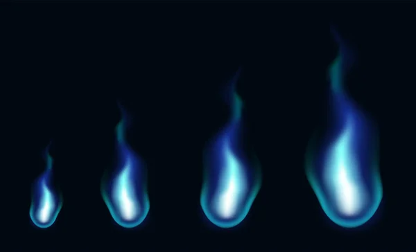 Blaues Feuer Animation Sprites Komet Animation Für Ein Spiel Oder — Stockvektor