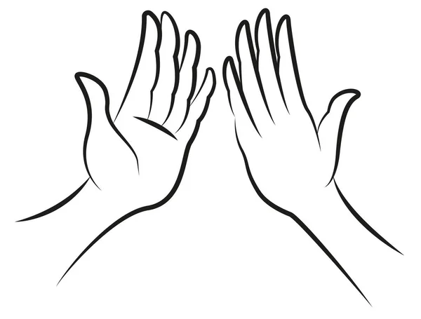 Κόλλα Πέντε Δύο Χέρια Βαμβάκι Συγκατάθεση — Διανυσματικό Αρχείο