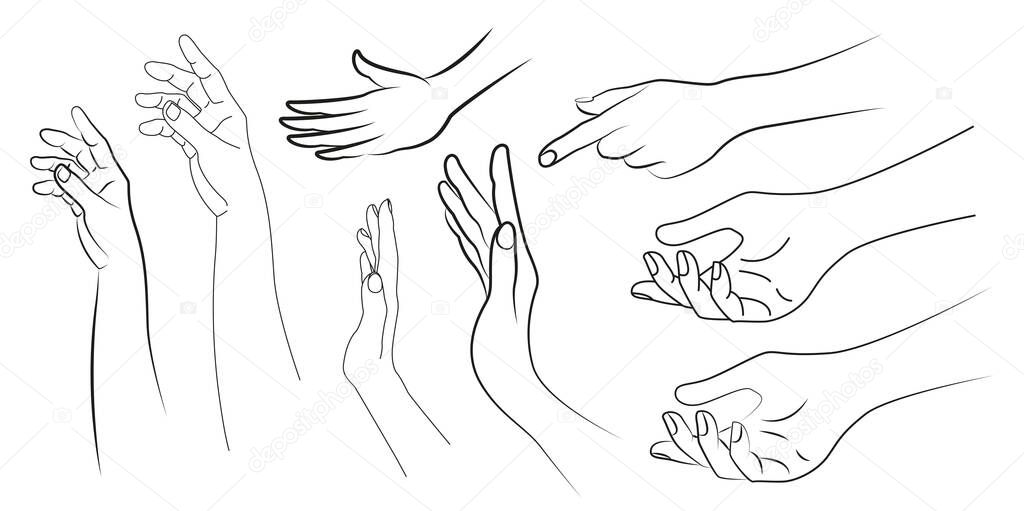    Images of hands in different positions 
