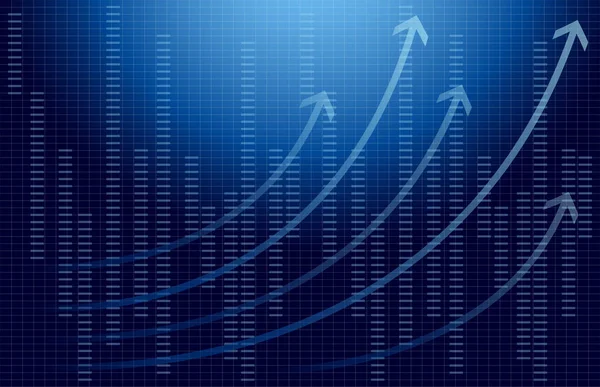 Fundo Azul Marinho Com Setas Antecedentes Para Apresentação Negócios — Vetor de Stock