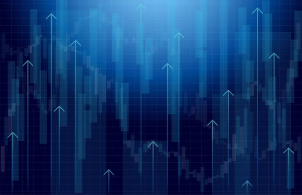 Fundo Azul Com Setas Antecedentes Para Apresentação Negócios — Vetor de Stock