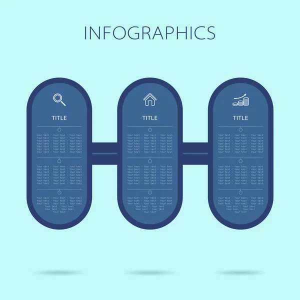Infografica Aziendale Grafica Vettoriale Banner — Vettoriale Stock