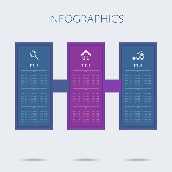 Wirtschaftsinfografiken Vektorgrafiken Für Banner Anzeigen Broschüren Flyer Oder Webdesigns Drei — Stockvektor