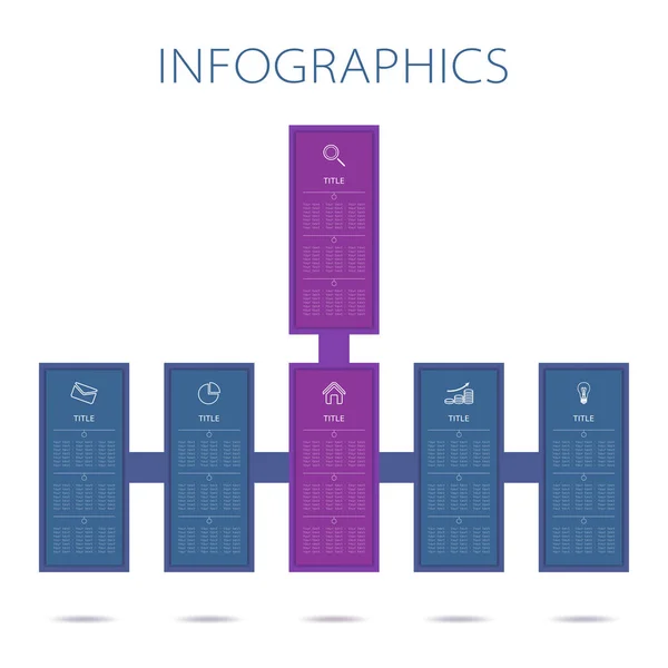 Wirtschaftsinfografiken Vektorgrafiken Für Banner — Stockvektor