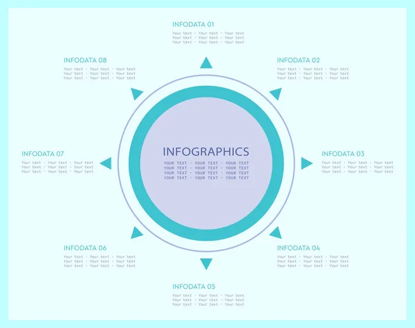 Infografiken Abschnitt Für Abschnitt Und Unterabschnitte Informationsstruktur — Stockvektor