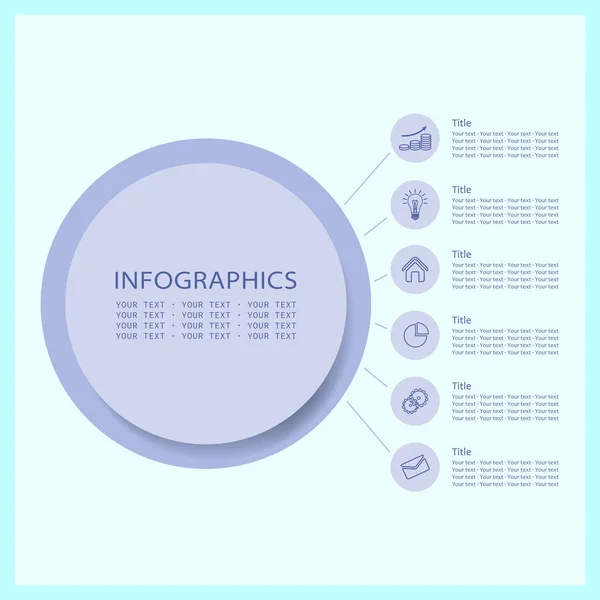 Infografiken Abschnitt Für Abschnitt Und Unterabschnitte Informationsstruktur — Stockvektor