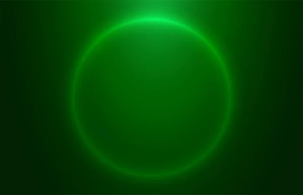 Žhnoucí Kruh Zeleném Pozadí Abstraktní Pozadí Pro Prezentaci — Stockový vektor