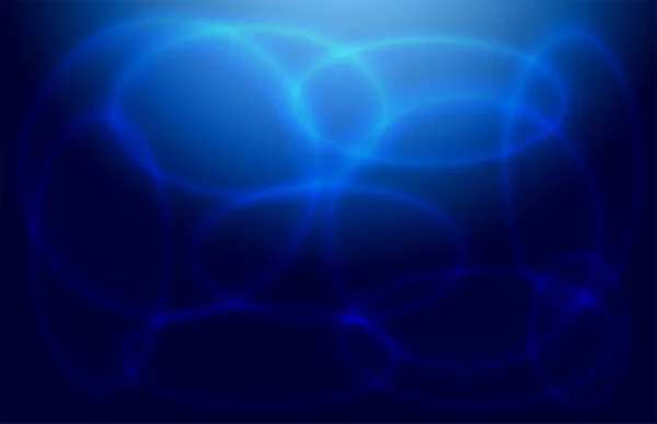 Abstrakter Blauer Hintergrund Mit Leuchten Lichtreflexe Leuchtende Ellipsen — Stockvektor