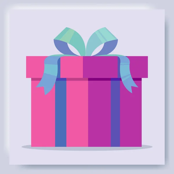 Pink Gift Box Bow — Stock Vector