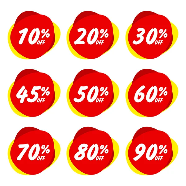 Stickers Stock Percentage Shares Advertising Layouts — Stock Vector