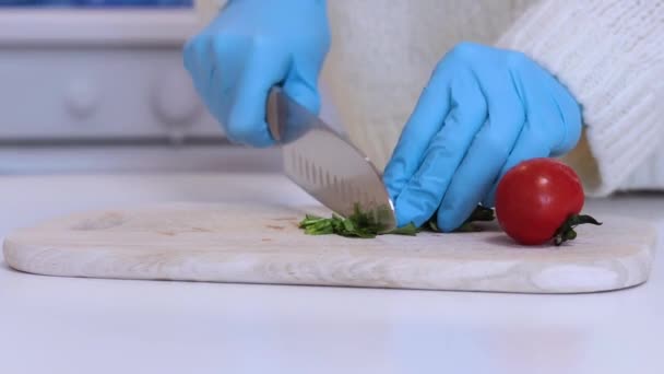 健康食品の調理 食事及びサラダ — ストック動画