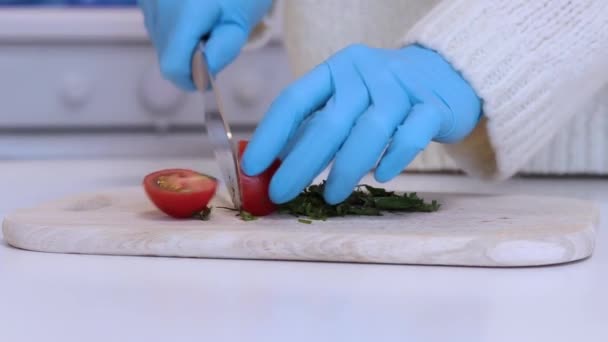 Gotowanie Zdrowej Żywności Dieta Sałatki — Wideo stockowe