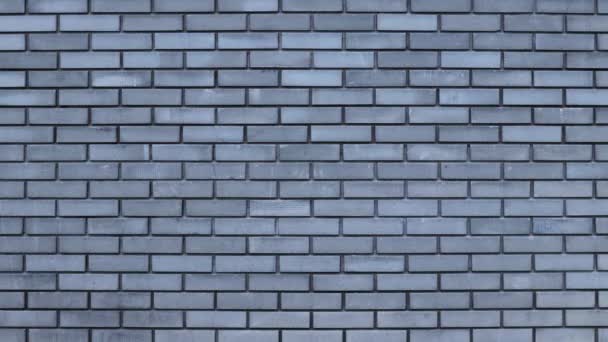 Muro Gris Ladrillo Textura Pared Arquitectura Renovación Construcción — Vídeos de Stock