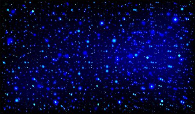 Yıldızlı gökyüzü. Gece gökyüzünün soyutlanması. Mavi ışık