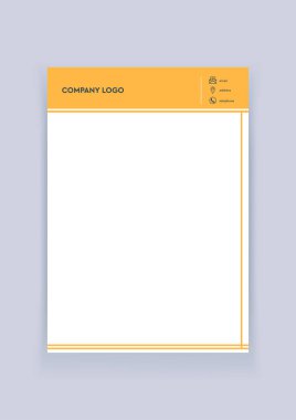 Boş şirket antetli kağıtları. A4 mü? Metin için maket