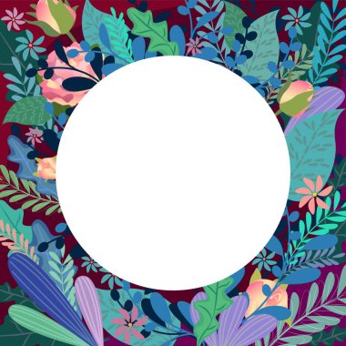 Metin için çiçek arkaplanı. Sosyal medya paylaşımları, mobil uygulamalar, kartlar, davetiyeler, afişler tasarımı ve İnternet reklamları için elverişli