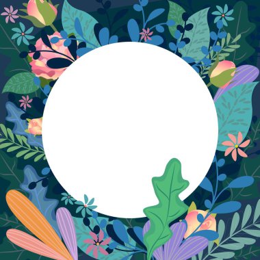 Metin için çiçek arkaplanı. Sosyal medya paylaşımları, mobil uygulamalar, kartlar, davetiyeler, afişler tasarımı ve İnternet reklamları için elverişli