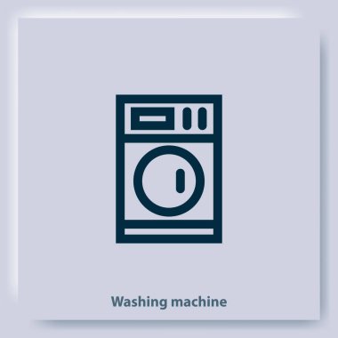 Çamaşır makinesi. İşaretler ve semboller. Simge