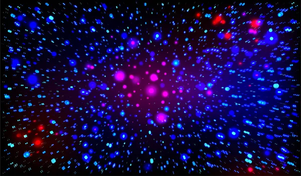 Yıldızlı gökyüzü. Gece gökyüzünün soyutlanması. Mavi ve pembe parlıyor