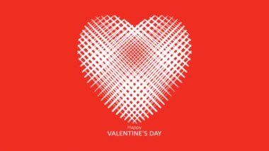 Pembe arka planda atan bir kalp. Kutlama bayrağı. Sevgililer Günün kutlu olsun.