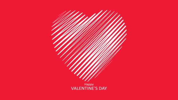 Избиение Сердца Розовом Фоне Поздравительное Знамя Днем Святого Валентина — стоковое видео