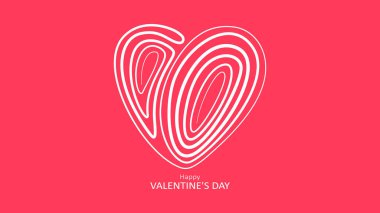 Stylize kalp. Sevgililer Günü 'nde tebrikler.