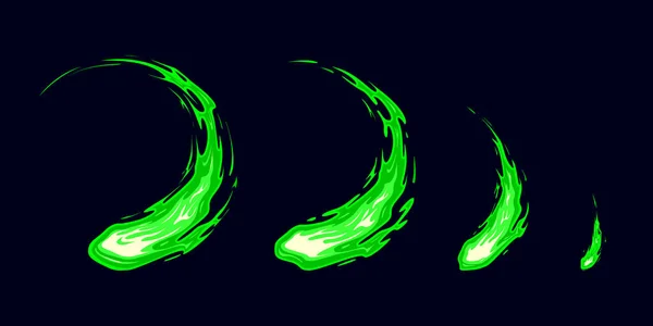 Spritesheet Attacking Green Sword Magic Strike Poison Something Else Animation — ストックベクタ
