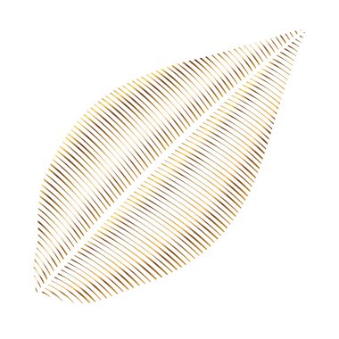 Çizgileri olan stilize altın yaprak