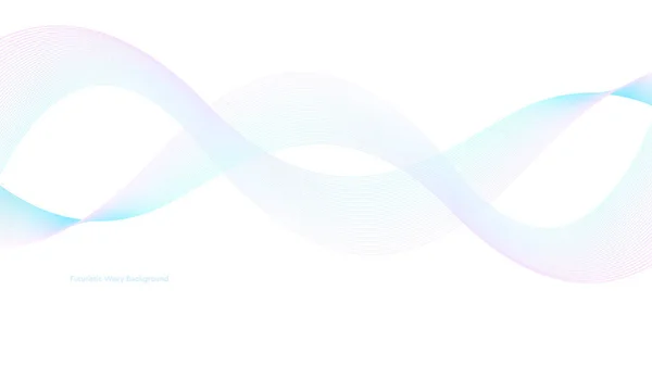 Élément Onde Abstrait Pour Design Couleur Dégradé Bleu Rose Illustration — Image vectorielle