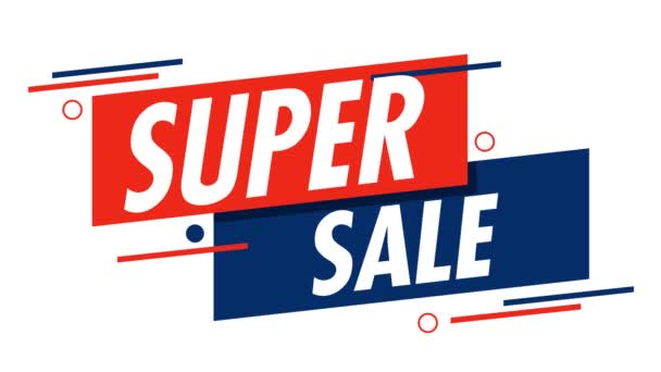 Super Sprzedaż Specjalna Oferta Rabat Zakupy Baner Duża Wyprzedaż Online — Wideo stockowe