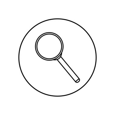 büyütme cam vektör simgesi