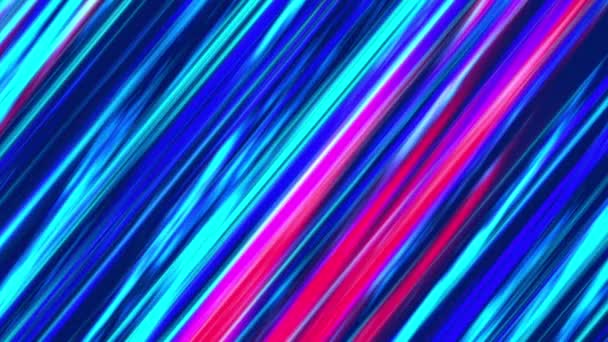 Abstract Background Blue Pink Oblique Glowing Spots Animation Twinkling Lines — ストック動画