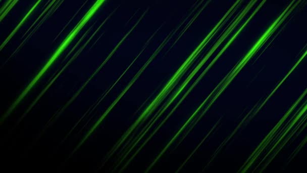 Abstract Green Oblique Lines Glow Black Background Background Your Business — Vídeo de Stock