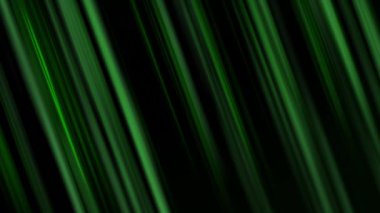 Abstract green oblique lines with a glow on a black background. Background for your business concept