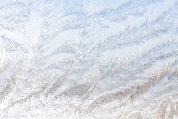 Χειμερινό Φόντο Μοτίβο Πάγου Στο Γυαλί Παγωμένη Μορφή Χειμώνα — Φωτογραφία Αρχείου