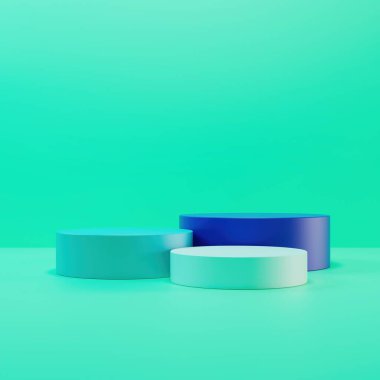 Projeler için 3D yaratıcı soyut podyum ve kaideler