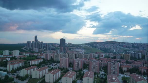 Transition Day Night Evening Sunny Day Raining Lightning Storm Clouds — Stock Video