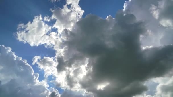 7680X4320 Variable Mezcla Nubes Clima Parcialmente Nublado Cielo Día Estándar — Vídeos de Stock