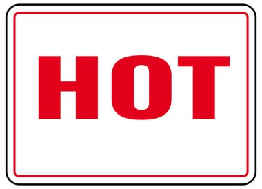 Seksi etiket. Beyaz, kırmızı arka plan uyarı etiketi. Hastaneler ve tıbbi işletmeler için güvenlik sembolleri.