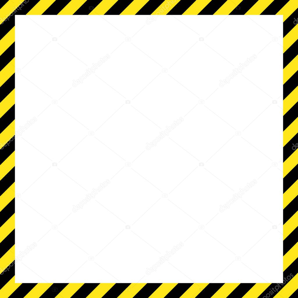 Warning tape frame. White, Yellow background caution label. Symbols safety for hospitals and medical businesses.