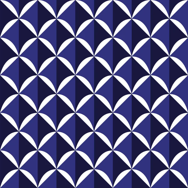 抽象幾何学的背景ネイビーブルー シームレスな抽象幾何学的パターン — ストックベクタ