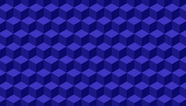 Abstraktes Blaues Würfelmuster Hintergrund Geometrische Quadratische Tapete Vektorillustration — Stockvektor